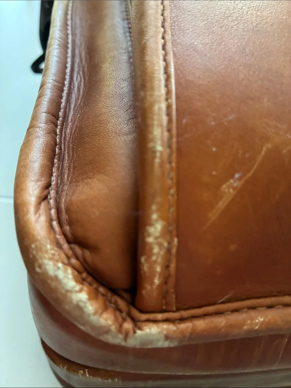 Men's Leather Laptop Briefcase in Brown with Shoulder Strap